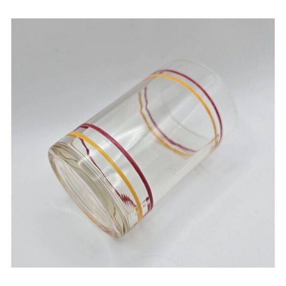1950's Red and Yellow Striped Glass Set Size Sm - Picture 7 of 7